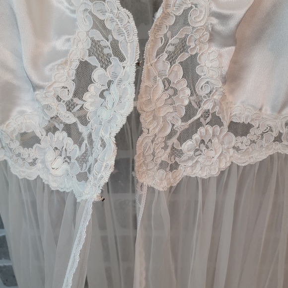 Val Mode Vintage Langerie Slip Sheer See Through Breezy Night Gown Cover Up - Picture 4 of 7